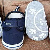 Мокасини дитячі з текстильною підошвою "94706" сині, фото 2