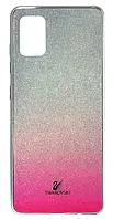 Накладка SA A515 Glitter Glass Pink/Silver
