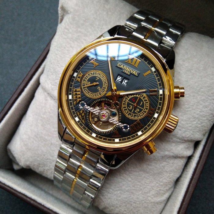 Мужские Механические Часы Carnival Sappfire Silver с Автоподзаводом и ...