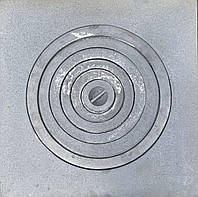 ПлитаПлита чугунная печная с кольцами 550х550мм под котел, Ø380мм, 22мм