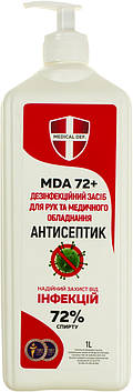 Засіб для дезінфекції рук та медичного обладнання MDA-72+, 1л ПЕТ №MDA721