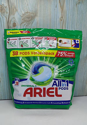 Капсули для прання Ariel Allin1 Pods Universal+ 38 пр.