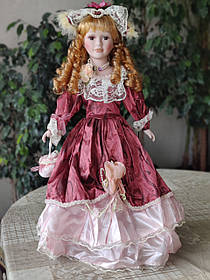 Інтер'єрна лялька сувенірна, фарфорова, колекційна 50 см "Луїза" (1303-02A)