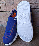 Мокасини текстиль сині з оранжевим Sapphire blue A320-1-2, фото 2