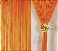 Нитяные шторы однотонные Оранжевые 300x280 cm ALBO (NO-30)