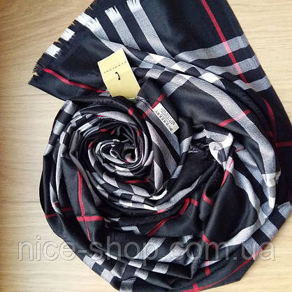 Палантин Burberry чорний, фото 4