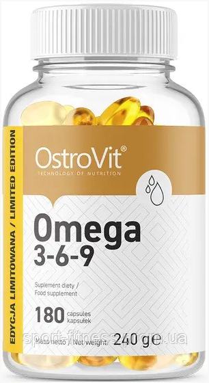Омега OstroVit Omega 3-6-9, 180 Капсул — Купить Недорого на Bigl.ua ...