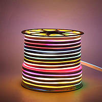 Світлодіодна стрічка NEON 24В PROLUM 10х20, RGB (Pixel Full Color) у силіконі