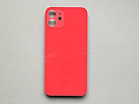 Задняя крышка для iPhone 12 Red красного цвета на замену стекло высокое качество