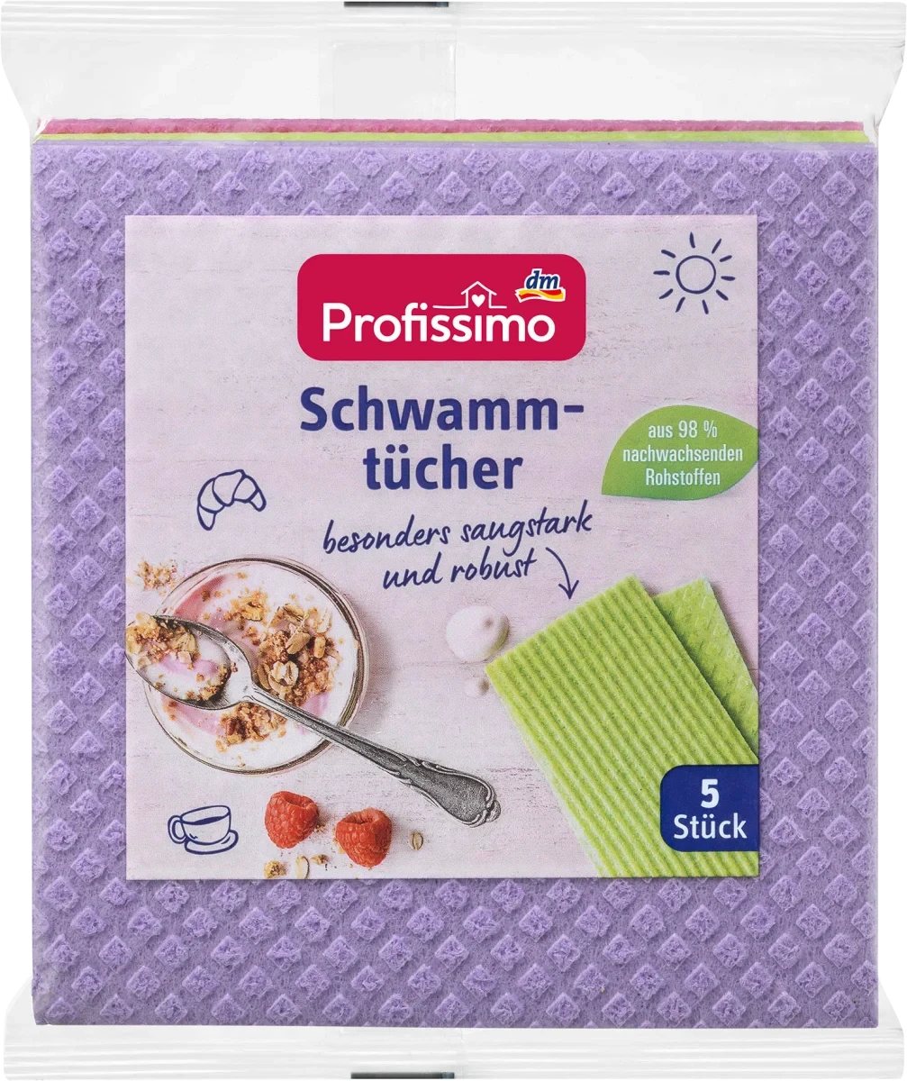Губчасті серветки для дому Profissimo Schwammtücher, 5 шт.