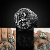 Мужской серебряный перстень Спарта спартанское кольцо Леонидас