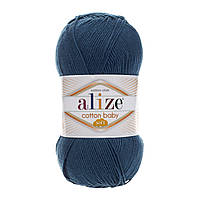 Alize COTTON BABY SOFT (Коттон Бейби Софт) № 125 петрольный (Пряжа хлопок с акрилом, нитки для вязания)