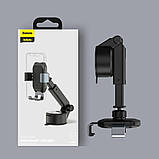 Тримач-присосок для телефона в автомобіль Baseus SUYL-TK0S (Чорний), фото 5