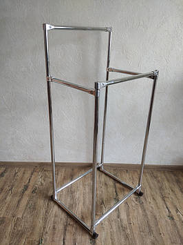 Стійка 130*105*60*50 см для подвійного одягу, вішалка для речей С6(S)