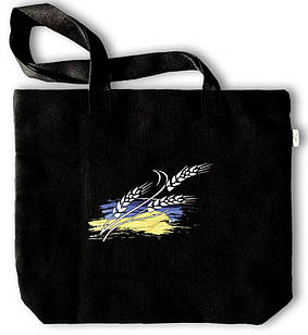 Еко-сумка чорна Колоски укс0011ч Тур-Колекшн