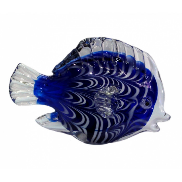 Риба кольорове лите скло синя