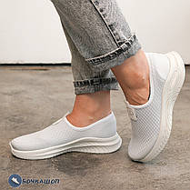 Жіночі кросівки білого кольору сітка на літо, фото 2