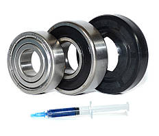 Ремонтний комплект підшипників для пральних машин Samsung SKF 6203 ZZ, 6204 2RS, сальник, мастило