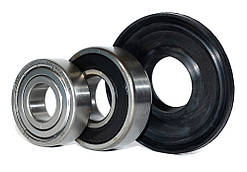 Ремонтний комплект підшипників для пральних машин Indesit та Ariston SKF 6203 ZZ та 6204 2RS та сальник