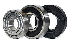 Ремонтний комплект підшипників для пральних машин Indesit та Ariston SKF 6203 ZZ та 6204 2RS та сальник