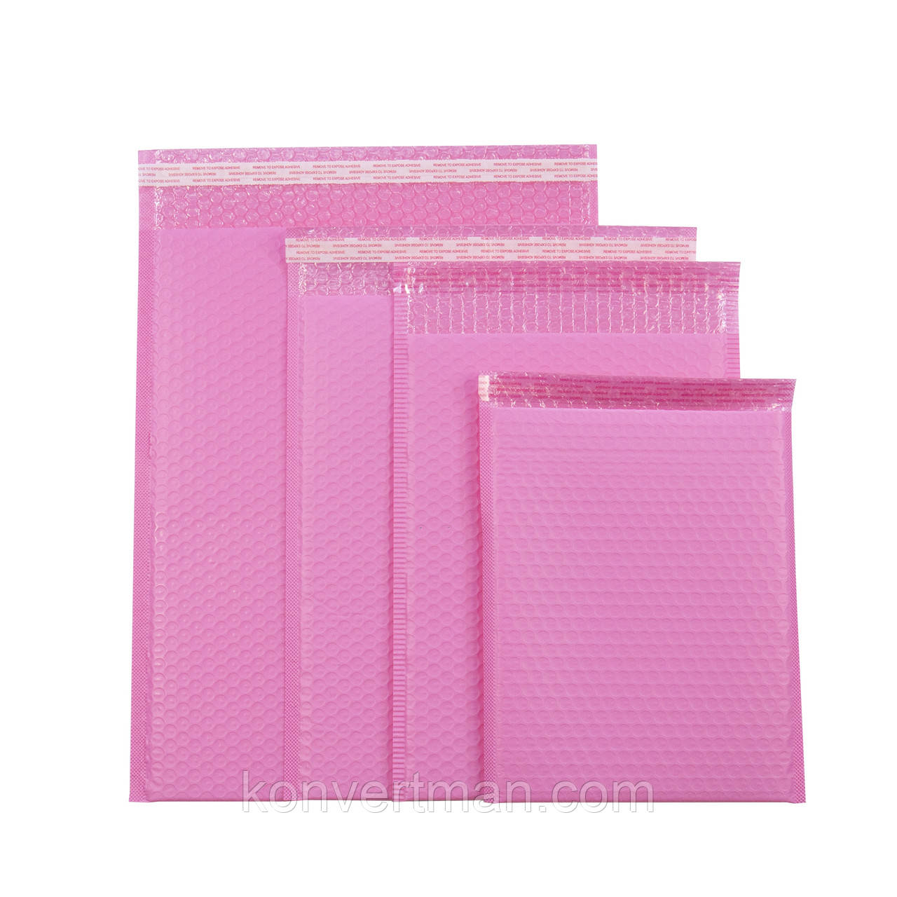 Конверт бандерольний PE (33*40 см) рожевий матовий, звичайний