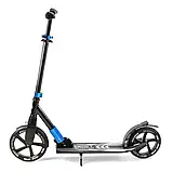 Самокат двоколісний (колеса PU 230 та 215 мм) Best Scooter 40824 Чорно-синій, фото 3