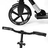 Самокат двоколісний (колеса PU 230 та 215 мм) Best Scooter 41629 Чорний, фото 4