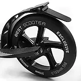 Самокат двоколісний (колеса PU 230 та 215 мм) Best Scooter 41629 Чорний, фото 8