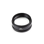 Лінза (Барлоу) для об'єктиву мікроскопа MECHANIC WD30 2x (чорна)