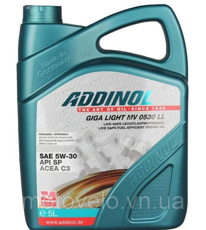 Синтетична моторна олива Addinol Giga Light MV 0530 LL (5W30) 5л