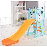 Дитяча пластикова гірка "Ведмедик" Toti A-40355 Блакитна, фото 2