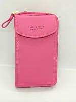 Гаманець клатч Forever Baellerry №8591 з відділенням для телефону рожевий