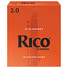 Тростина для кларнета D'ADDARIO Rico - Eb Clarinet #2.0 - 10 Pack, фото 4