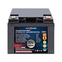 Акумулятор LP LiFePO4 12 V — 60 Ah (BMS 50A/25А) пластик для ДБЖ