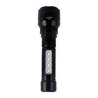 Ручной аккумуляторный LED фонарь LEBRON L-HL-40 ABS 2W + 0,8W 1200mAh Li-Ion черный
