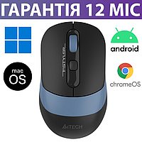 Безпровідна мишка A4Tech Fstyler FB10C Bluetooth (блютуз) чорно-синя, миша для ПК/ноутбука/телефона/планшета