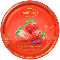 Леденцы в банке Kalfany Strawberry Candies клубника, 150г 10 шт/ящ