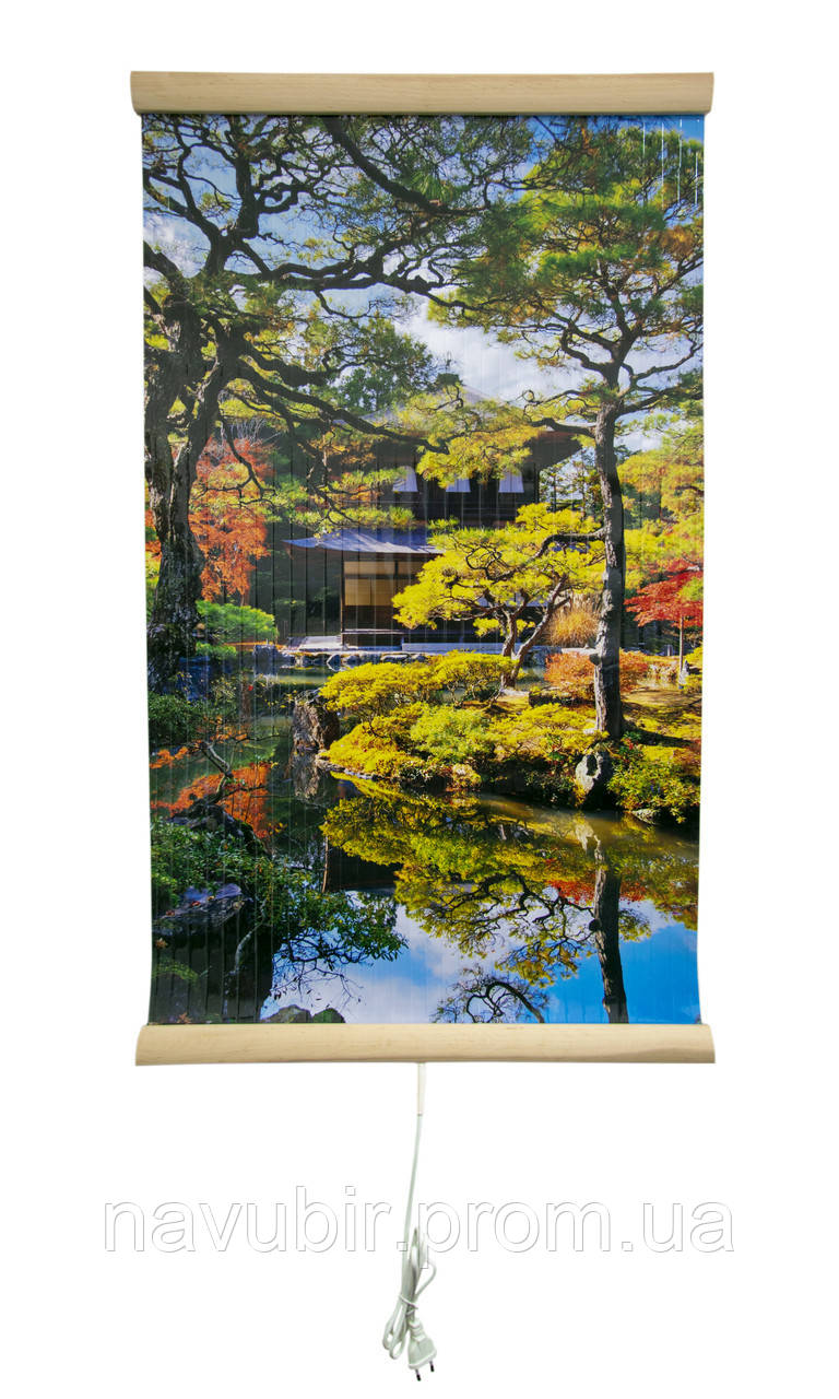 Картина обігрівач Тріо (Японський сад) настінний плівковий інфрачервоний електрообігрівач