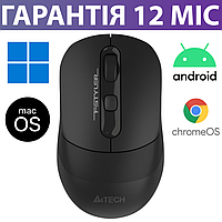 Беспроводная мышка A4Tech Fstyler FB10C Bluetooth (блютуз) черная, мышь для ПК/ноутбука/телефона/планшета