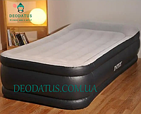 Кровать-матрас надувная односпальная Intex 67732 с электрическим насосом и сумкой размер 191*99*48 см