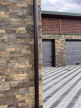 Плитка фасадна коричнева з каменю сланцю закарпатського