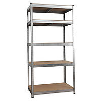 Стелаж 180x90x40см 5полок металевий оцинкований збірний з полицями ДСП