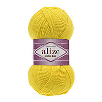 Пряжа Alize Cotton Gold 110 желтый (Ализе Коттон Голд) хлопок акрил