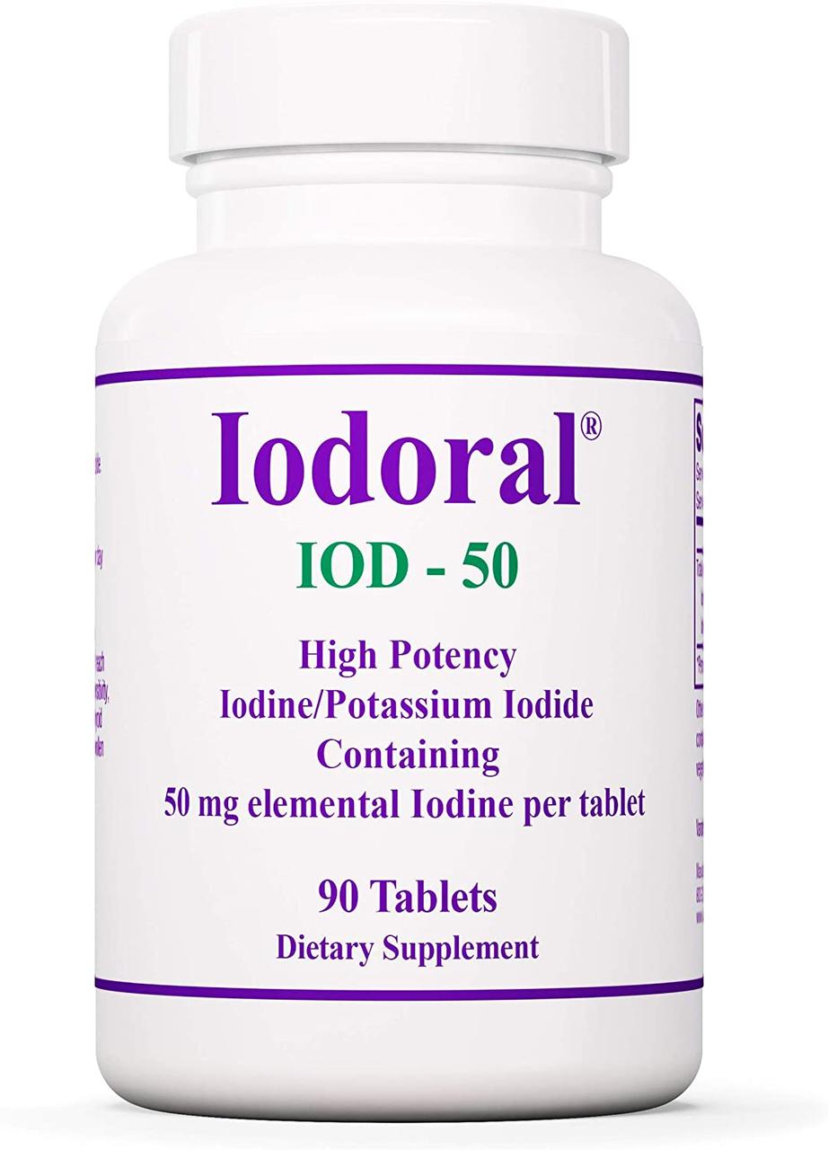 Optimox Iodoral/ Йодорал йод 50 мг 90 таблеток