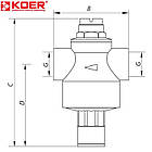 Редуктор тиску води Koer 1251 1/2, фото 4