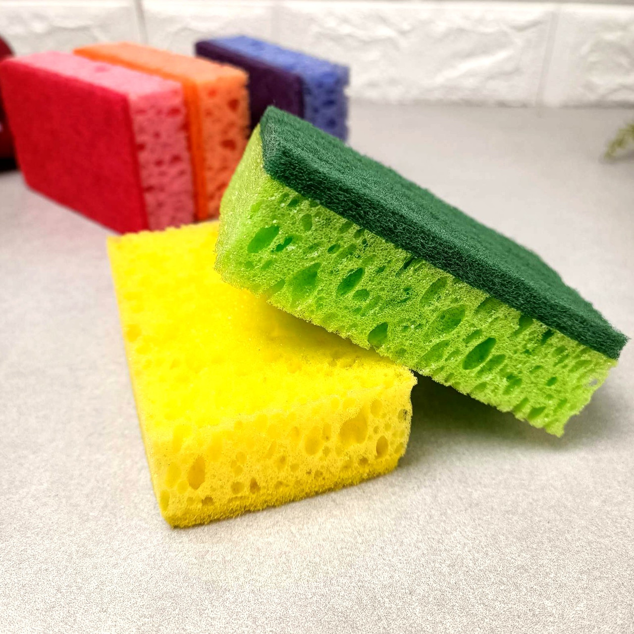 Універсальні губки для миття посуду 5 шт