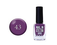 Лак для нігтів Go Active Nail in Color 043 сирево-сливовий, 10 мл