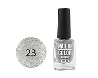 Лак для ногтей Go Active Nail in Color 023 цветные микроблестки на прозрачной основе, 10 мл