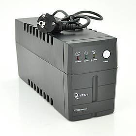 ИБП Ritar  RTP625 (375W) Proxima-L, LED, AVR, 2st, 2xUNIVERSAL socket, 1x12V7Ah, plastik Case ( 340 x 140 x