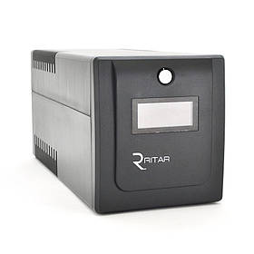 ИБП Ritar  RTP1000 (600W) Proxima-D, LCD, AVR, 3st, 4xSCHUKO socket, 2x12V7Ah, plastik Case ( 460 x 225 X 245